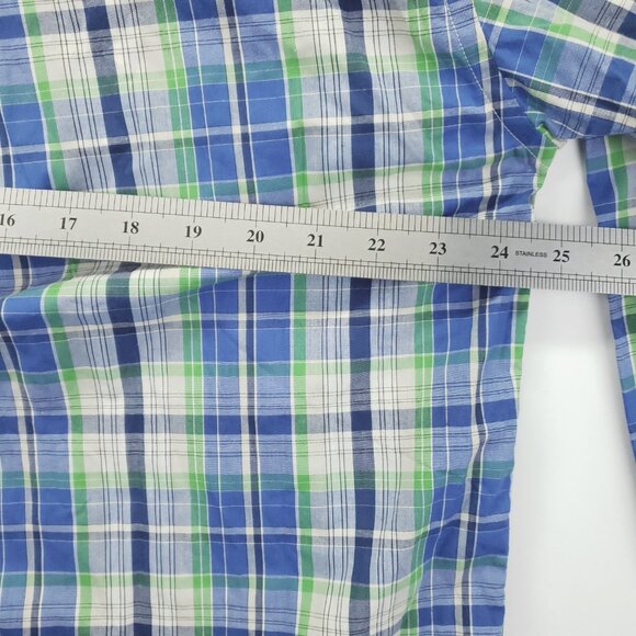 *RARE* Gianni Versace K2000 Plaid Shirt Mens XL Green Blue - Picture 12 of 13